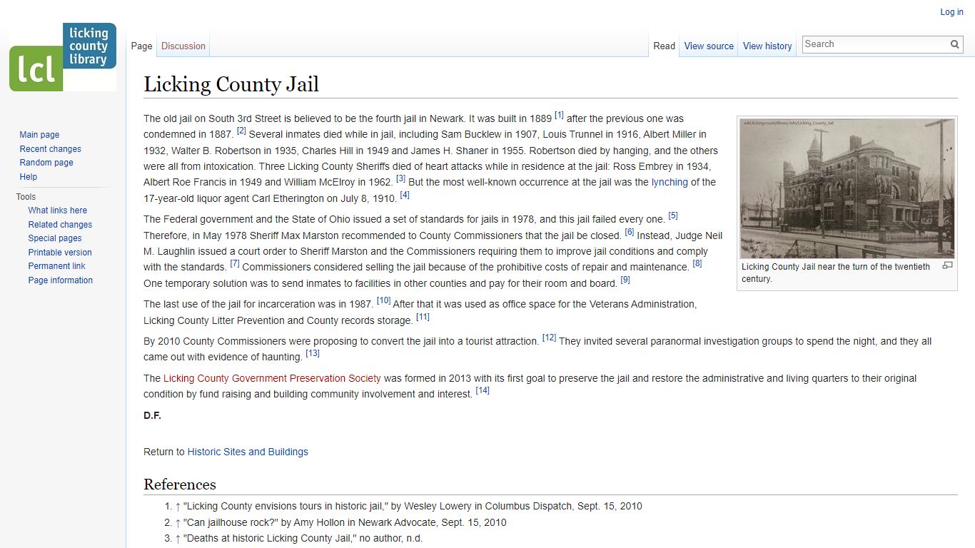 Licking County Jail - Licking County Library's Wiki!